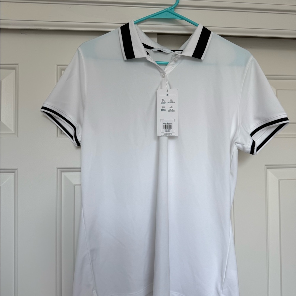 Lady Hagen White and Black Short Sleeve Tee